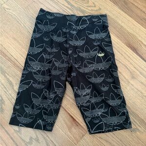 Women’s Adidas Black Shorts with Logo Pattern